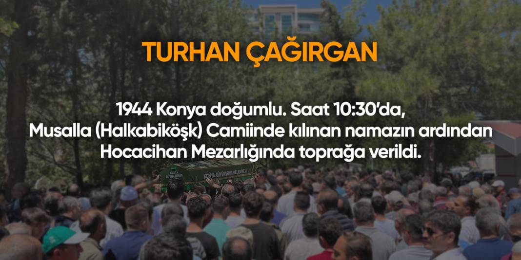 Konya'da bugün vefat edenler | 6 Kasım 2025 6